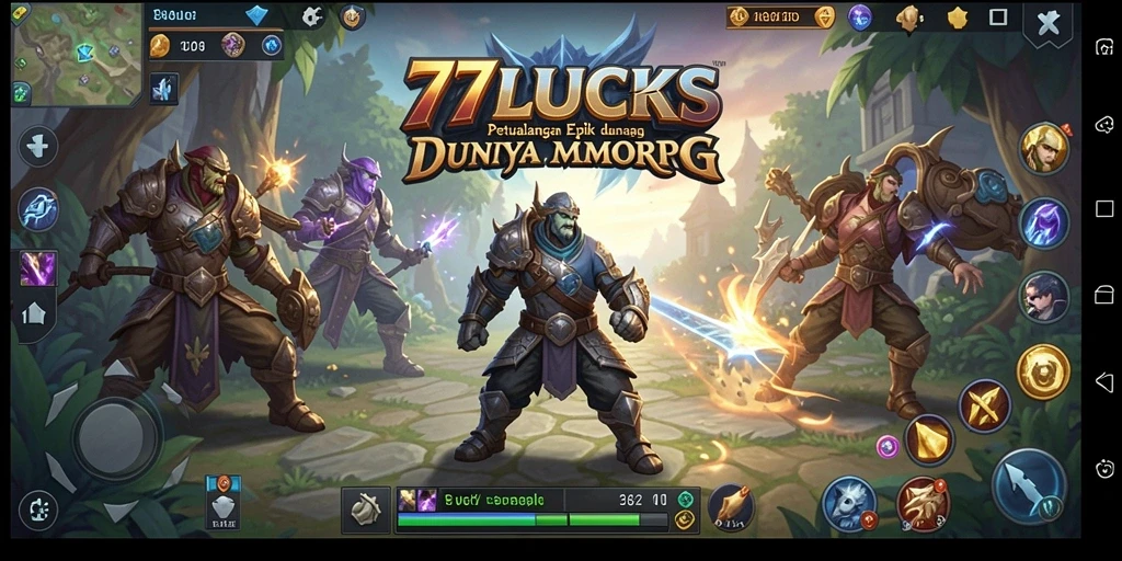 Tangkapan layar gameplay 77LUCKS yang mendebarkan di dunia MMORPG.