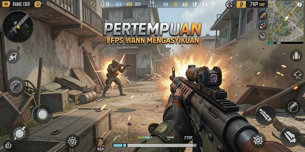 Tampilan gameplay 77RP yang intens dan mendebarkan di arena pertempuran.