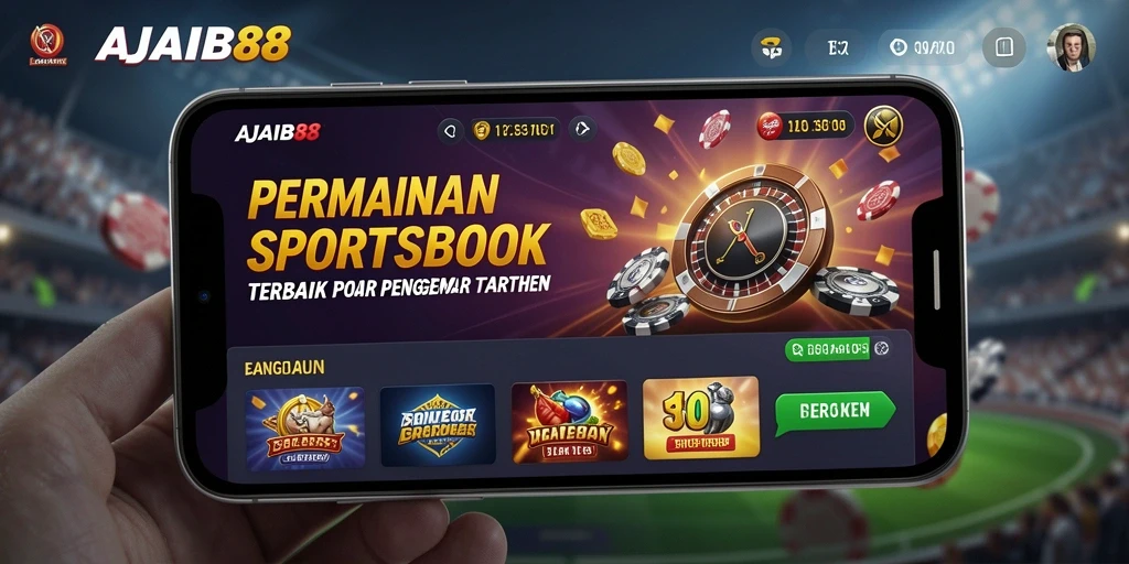 Tampilan menampilkan aksi taruhan olahraga di AJAIB88 dengan grafik menarik.