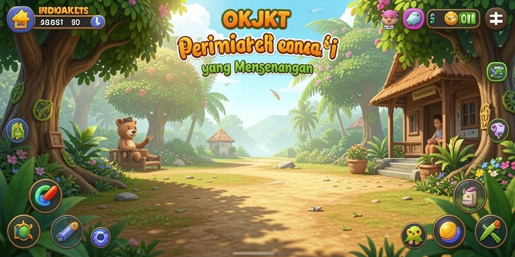Tampilan gameplay OKJKT yang cerah dan menarik.