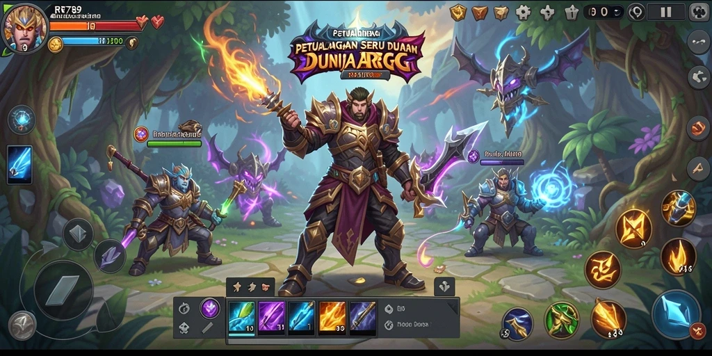 Screenshot gameplay RR789 menampilkan pertempuran seru di dunia ARPG.