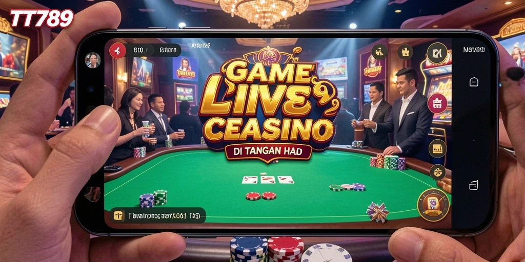 Tampilan gameplay Live Casino yang mendebarkan di TT789