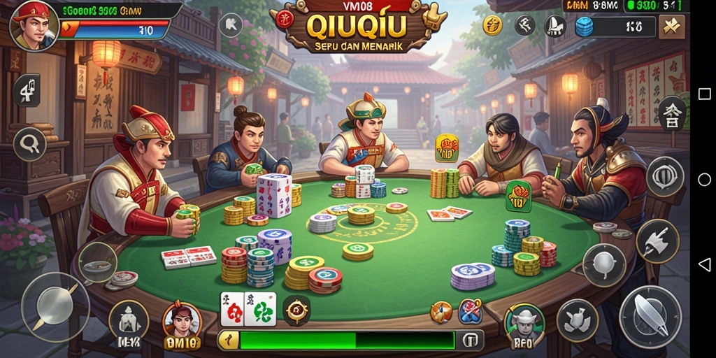 Screenshot gameplay QiuQiu yang mendebarkan dan seru.