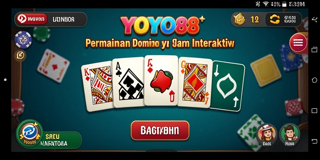 Screenshot utama YOYO88 menunjukkan keseruan bermain domino secara online.